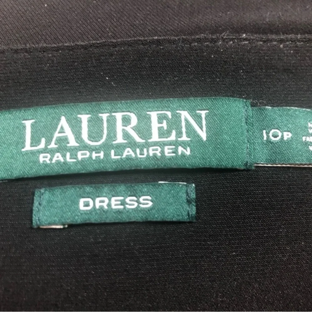 Women’s Lauren Ralph Lauren Black Cocktail Dress White Border Print. - Picture 6 of 7